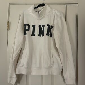 PINK Cream Quarter Zip